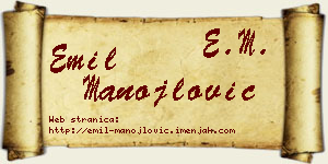 Emil Manojlović vizit kartica